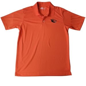 Russell Oregon State Beavers Orange Short Sleeve Polo Size Large OSU